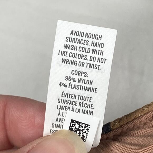 Aerie Women’s Tiger Stripe Bikini Top - Size Medium - Tie Back - Textured - NWT - Picture 6 of 6